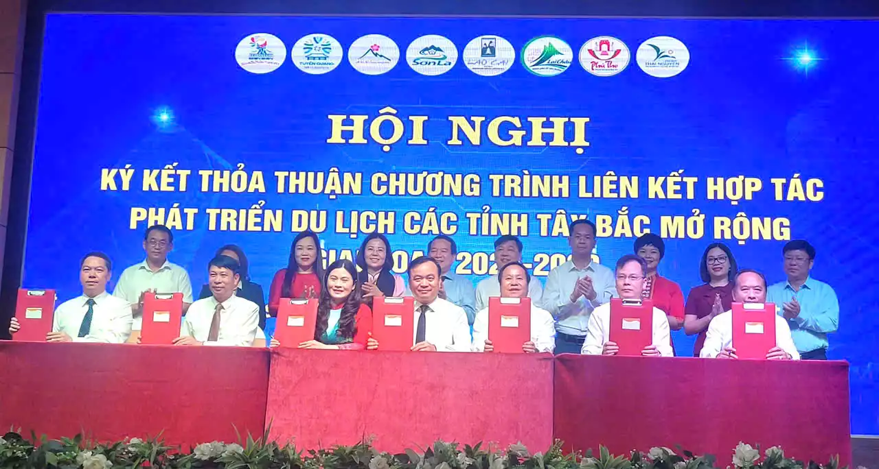 Lai Châu ký kết thoả thuận chương trình liên kết hợp tác phát triển du lịch các tỉnh Tây Bắc mở rộng giai đoạn 2026-2030