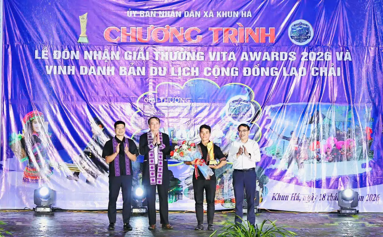 XÃ KHUN HÁ TỔ CHỨC LỄ ĐÓN NHẬN GIẢI THƯỞNG VITA AWARDS 2026 VÀ VINH DANH BẢN DU LỊCH CỘNG ĐỒNG LAO CHẢI