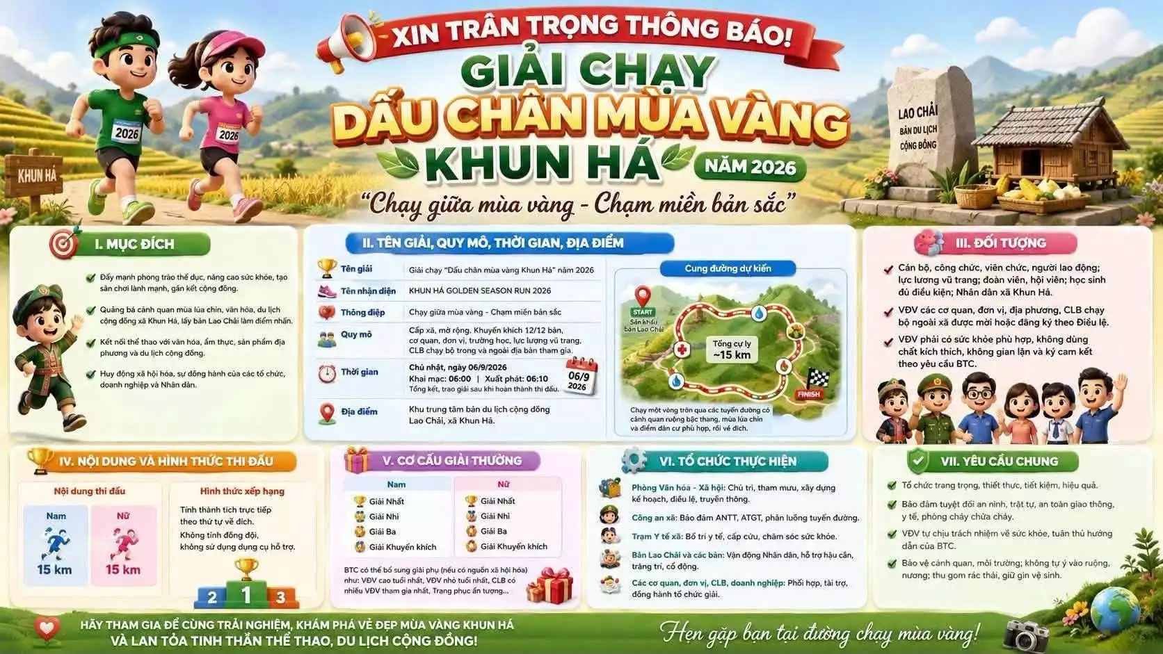 Dấu chân mùa vàng Khun Há 2026 – Chạy giữa mùa vàng, chạm miền bản sắc